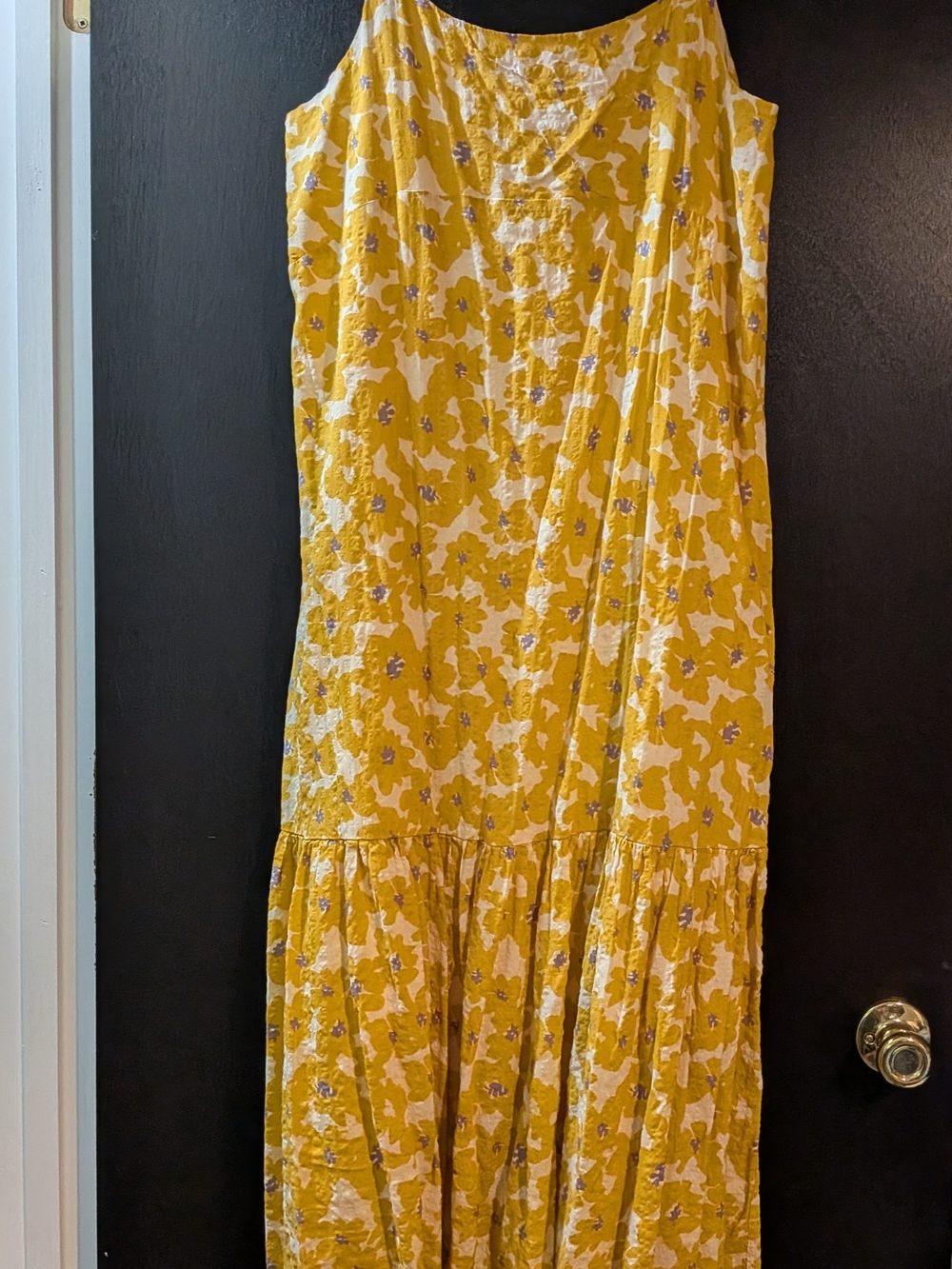 Carly Jean Los Angeles Cream Maxi Dress with Yellow Floral Print - Picture 2 of 2